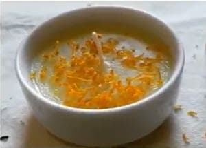 Vela de cera de soja con aroma a naranja